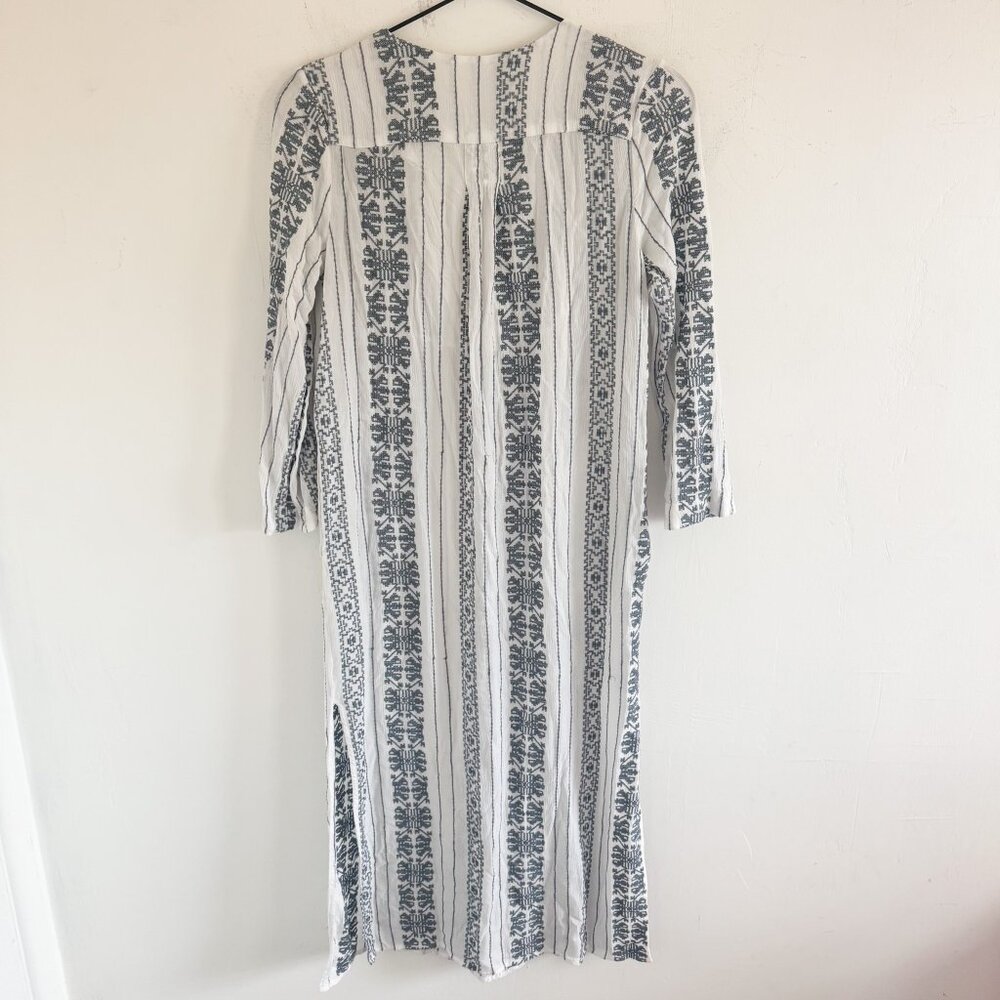 Zimmerman Gray White Cotton Embroidered Dress 0 - Picture 8 of 8